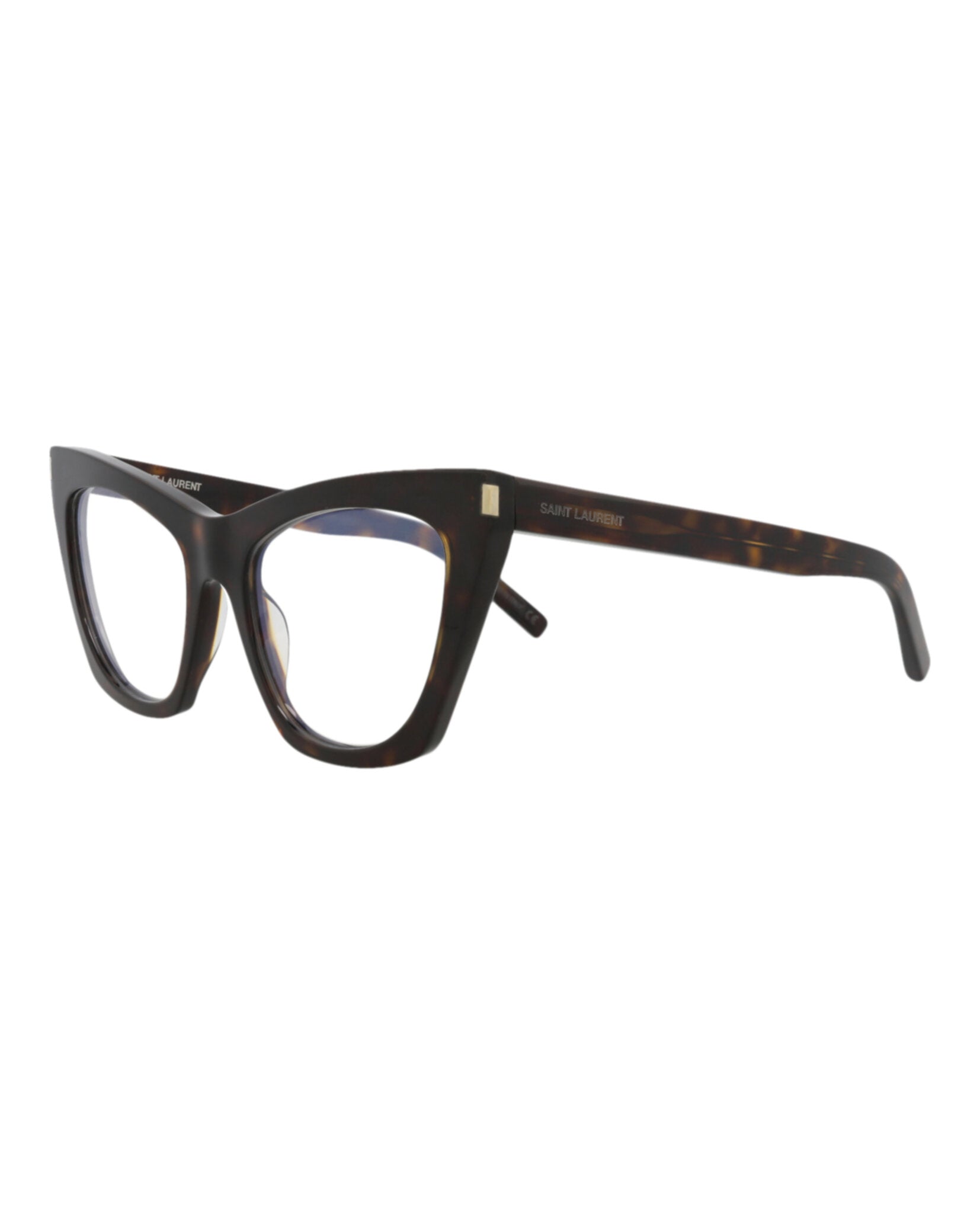 Saint Laurent Saint Laurent Womens Cat Eye Havana Havana Transparent Fashion Designer Eyewear