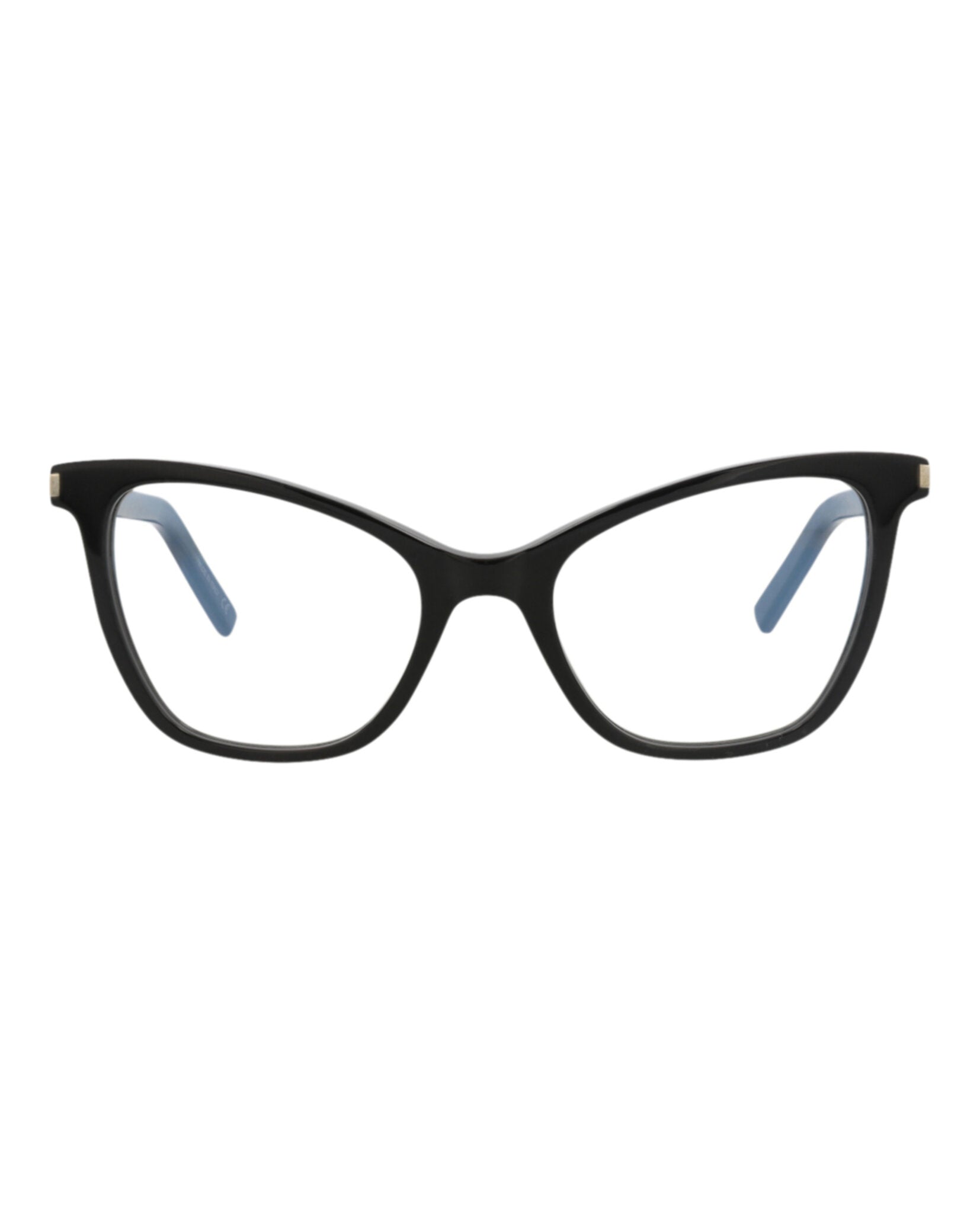 Saint Laurent Saint Laurent Womens Cat Eye Black Black Transparent Fashion Designer Eyewear