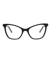 Saint Laurent Saint Laurent Womens Cat Eye Black Black Transparent Fashion Designer Eyewear