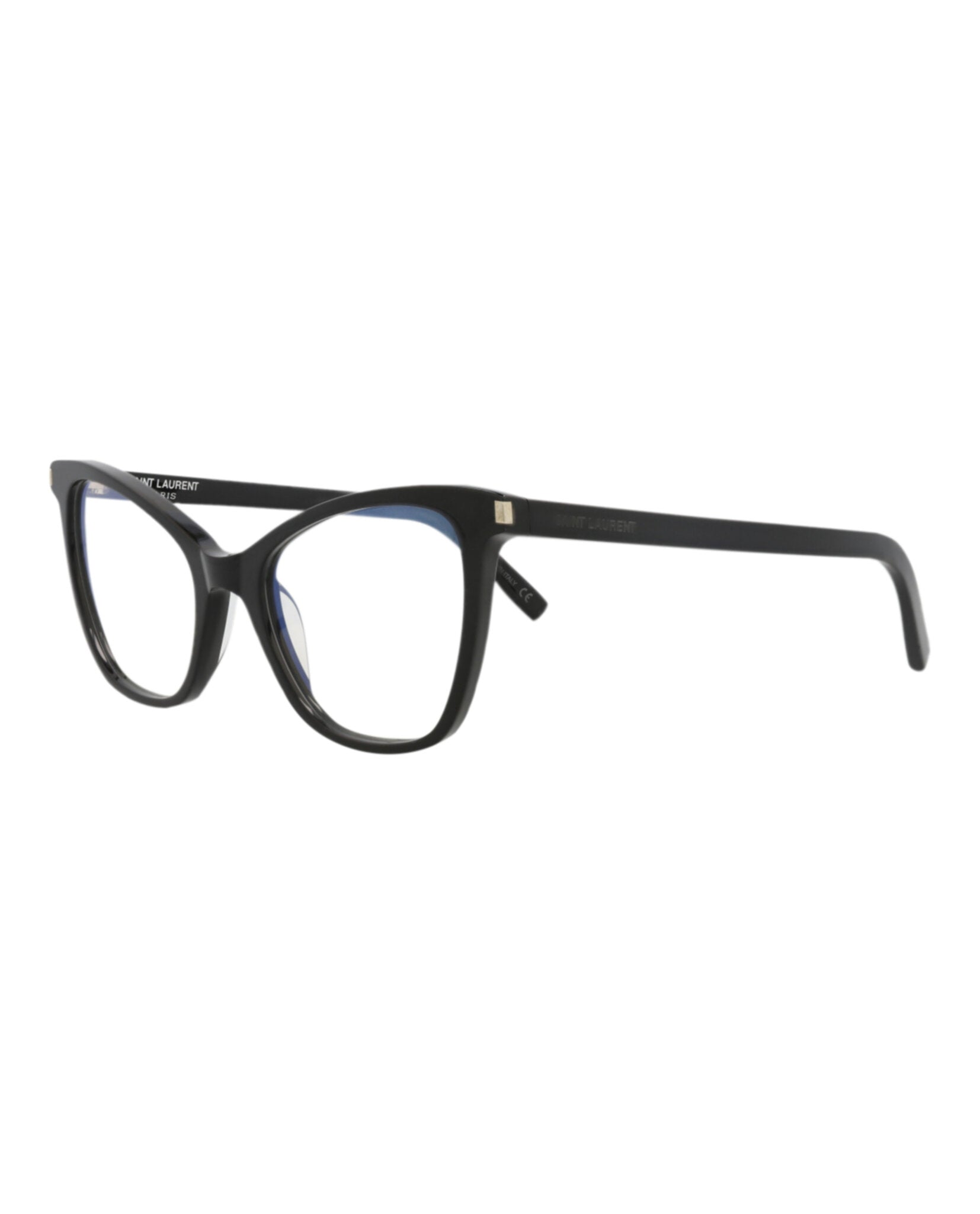 Saint Laurent Saint Laurent Womens Cat Eye Black Black Transparent Fashion Designer Eyewear