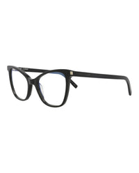 Saint Laurent Saint Laurent Womens Cat Eye Black Black Transparent Fashion Designer Eyewear