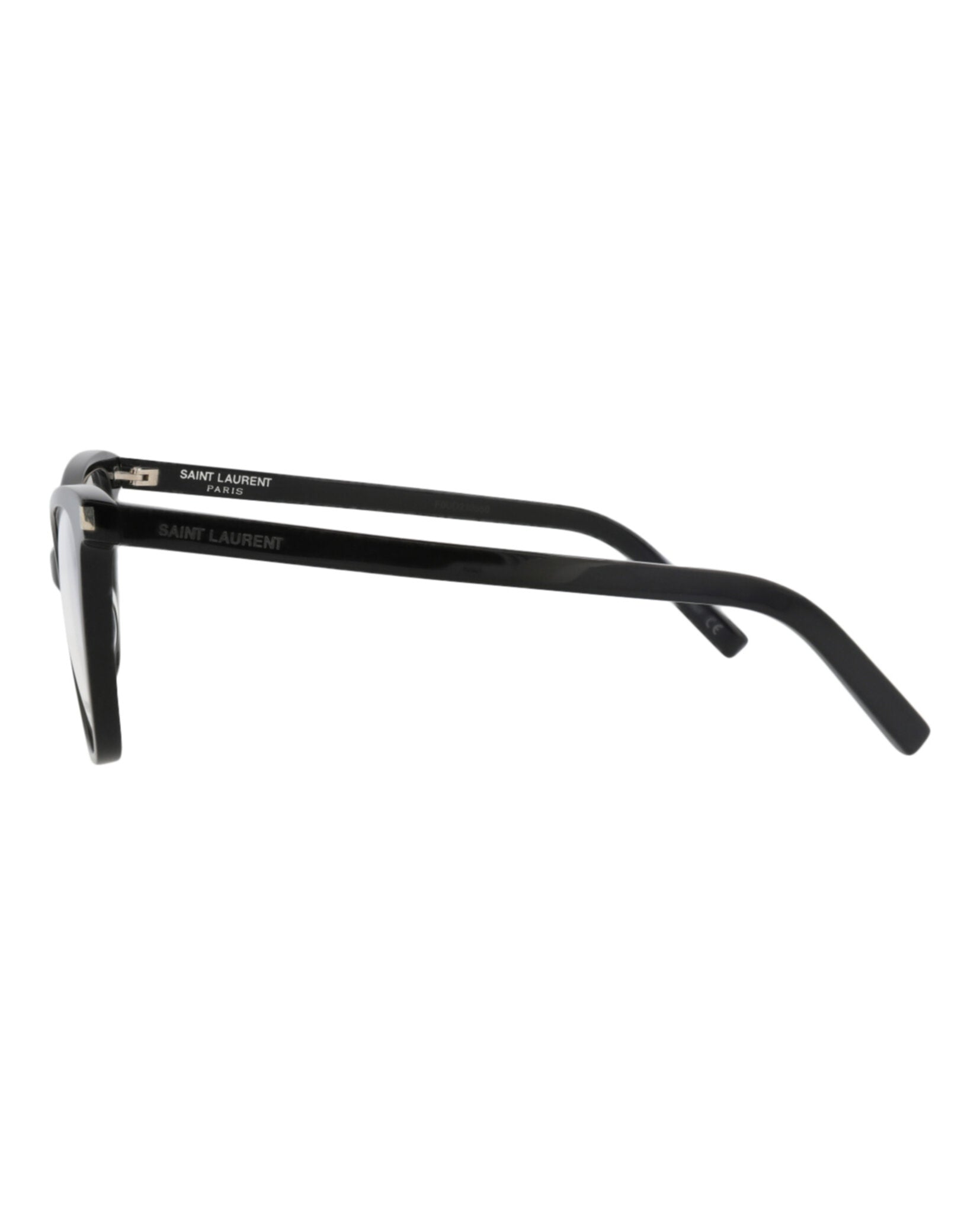 Saint Laurent Saint Laurent Womens Cat Eye Black Black Transparent Fashion Designer Eyewear