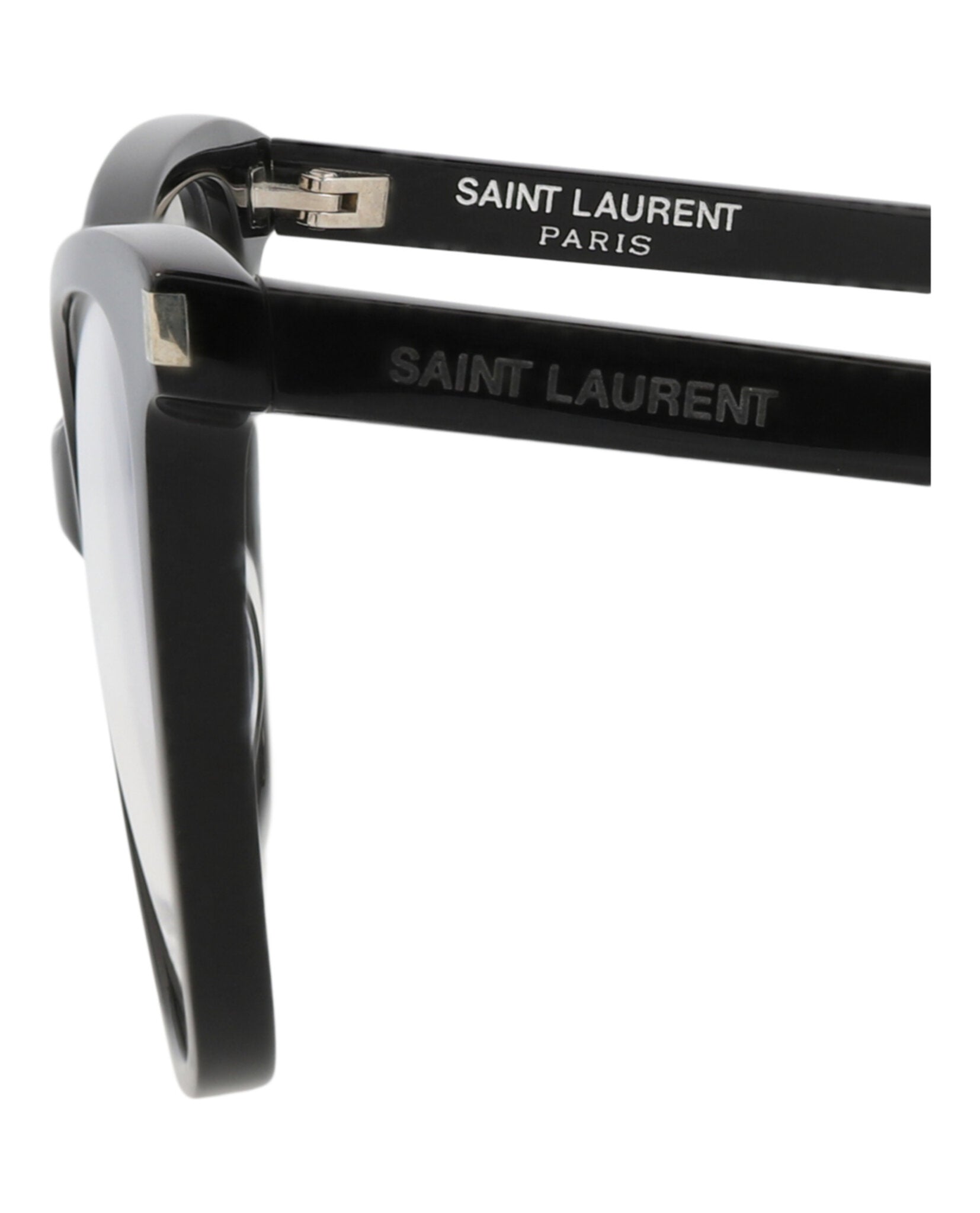 Saint Laurent Saint Laurent Womens Cat Eye Black Black Transparent Fashion Designer Eyewear