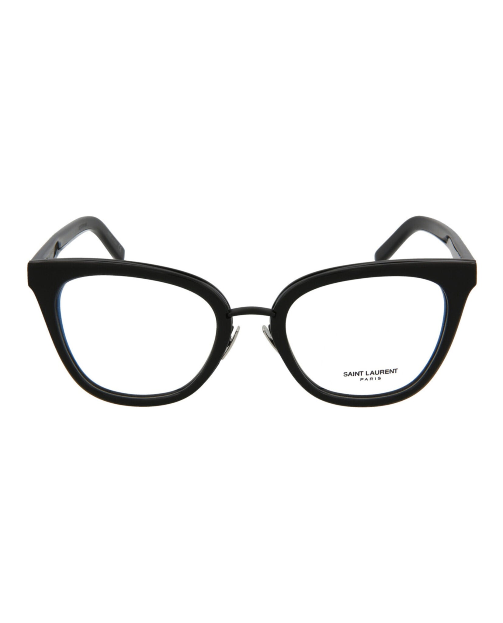 Saint Laurent Saint Laurent Womens Cat Eye Black Black Transparent Fashion Designer Eyewear