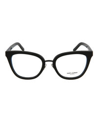 Saint Laurent Saint Laurent Womens Cat Eye Black Black Transparent Fashion Designer Eyewear