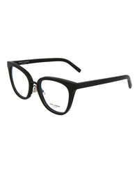 Saint Laurent Saint Laurent Womens Cat Eye Black Black Transparent Fashion Designer Eyewear
