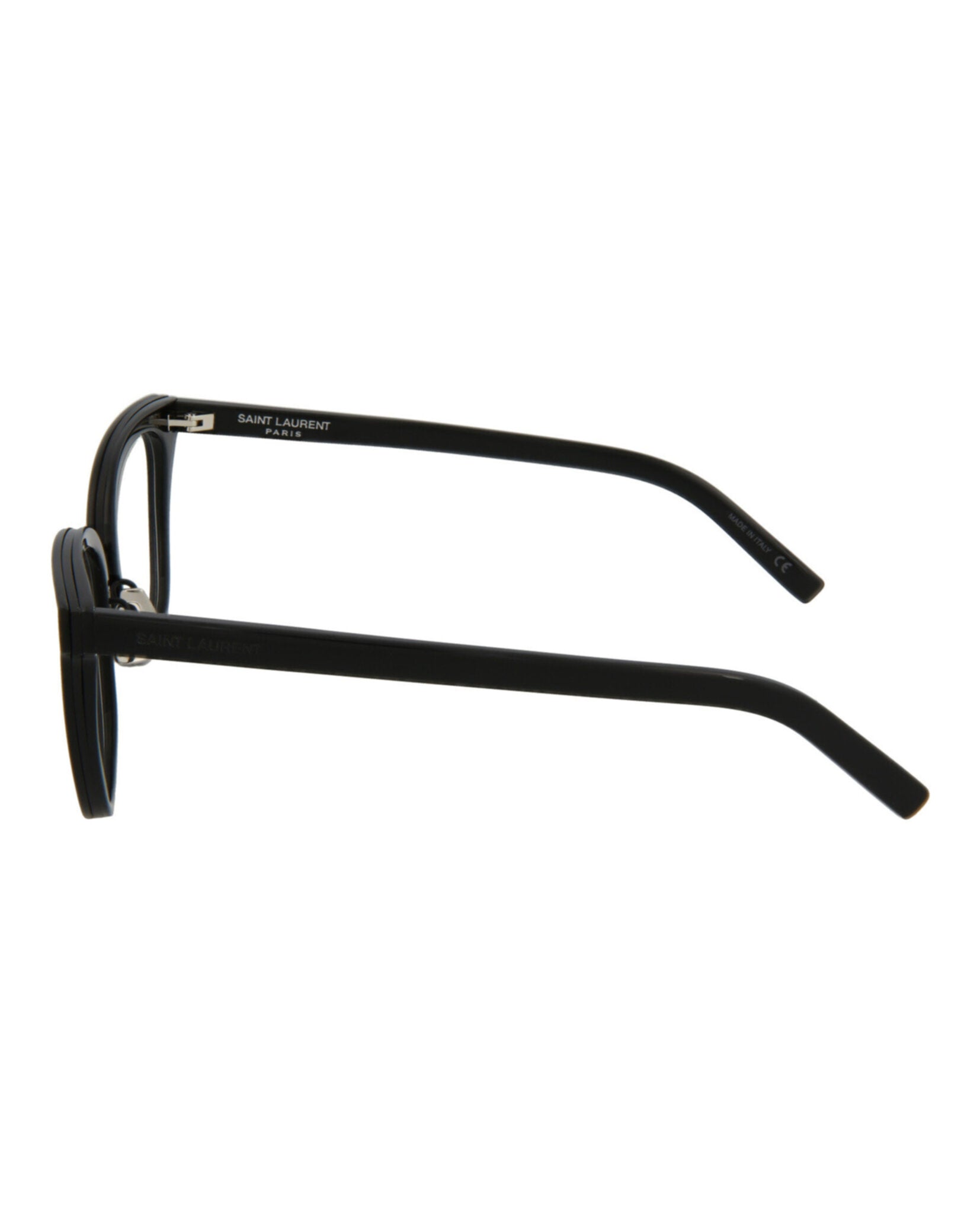 Saint Laurent Saint Laurent Womens Cat Eye Black Black Transparent Fashion Designer Eyewear