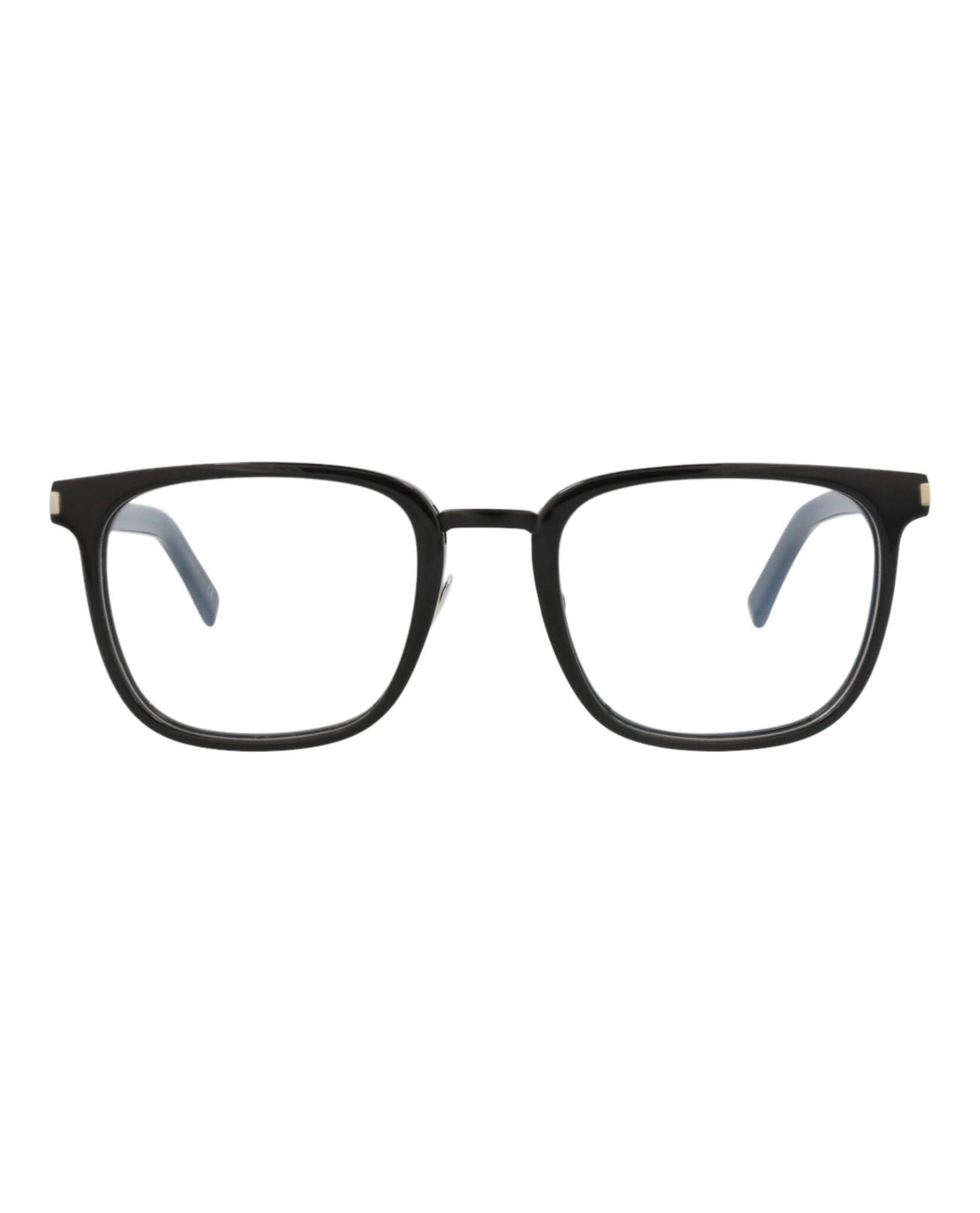 Saint Laurent Saint Laurent Mens Square/Rectangle Black Black Transparent Fashion Designer Eyewear