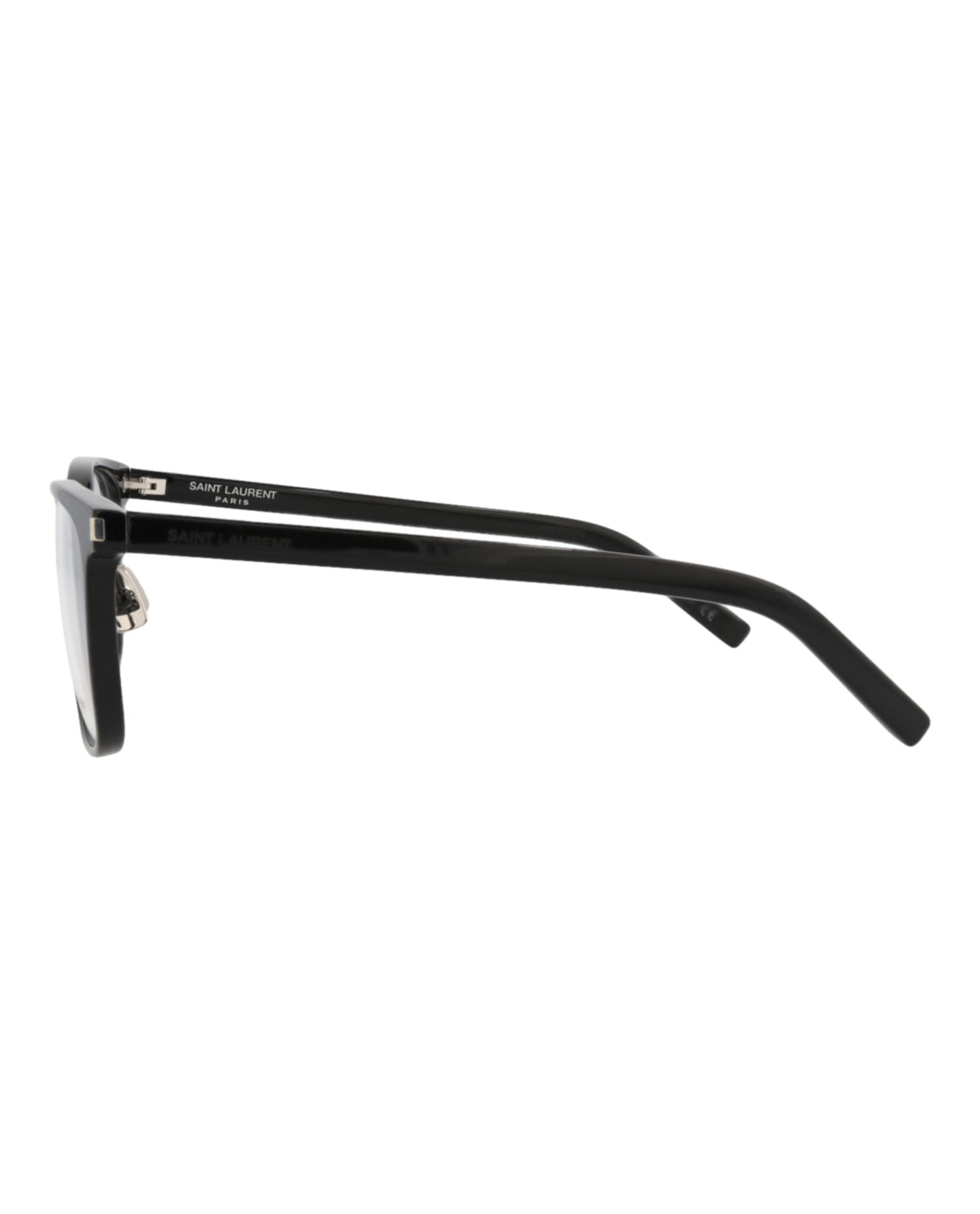 Saint Laurent Saint Laurent Mens Square/Rectangle Black Black Transparent Fashion Designer Eyewear