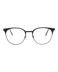 Saint Laurent Mens Round/Oval Black Black Transparent Fashion Designer Eyewear