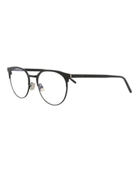 Saint Laurent Mens Round/Oval Black Black Transparent Fashion Designer Eyewear