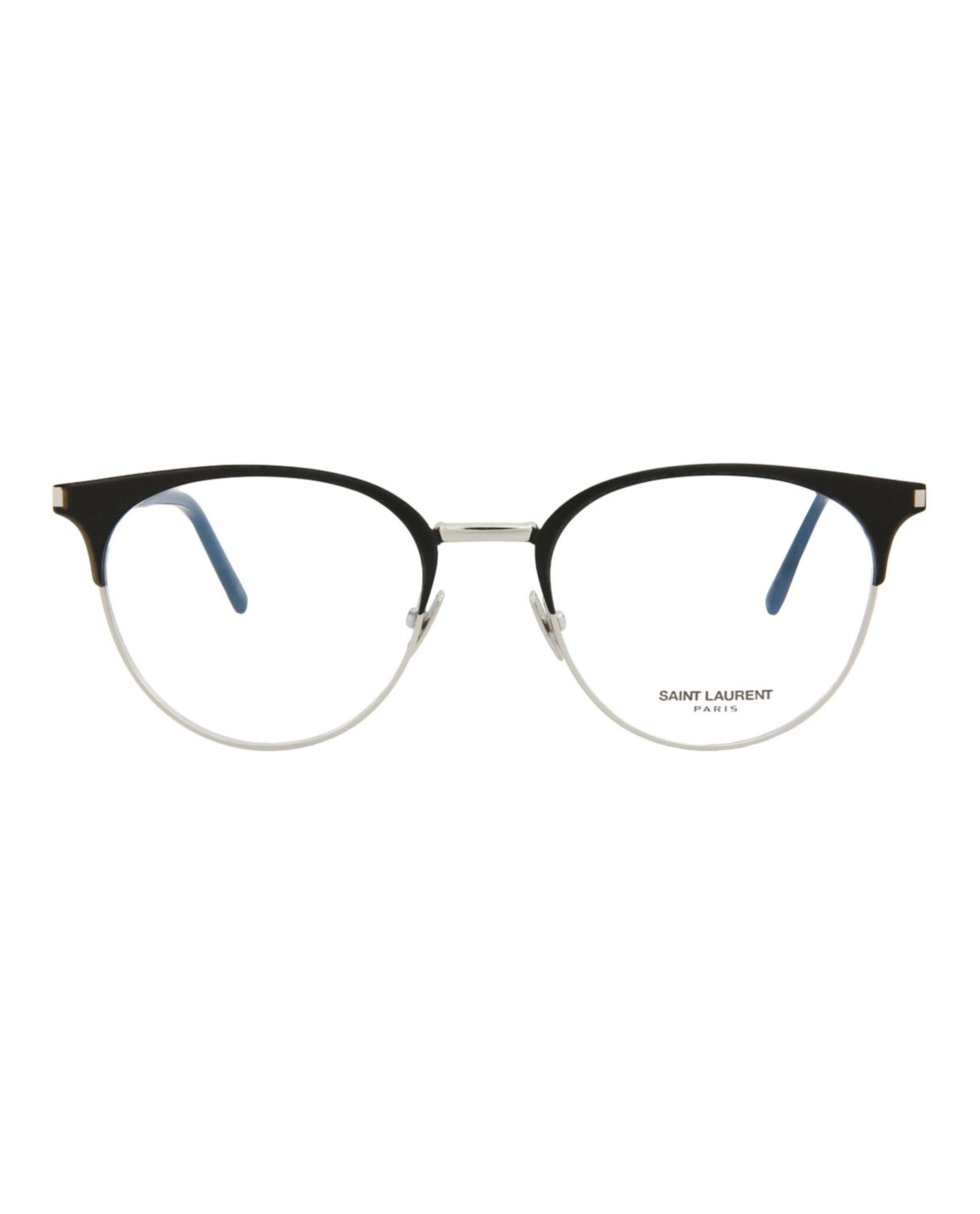 Saint Laurent Saint Laurent Mens Round/Oval Black Black Transparent Fashion Designer Eyewear