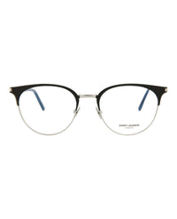 Saint Laurent Saint Laurent Mens Round/Oval Black Black Transparent Fashion Designer Eyewear