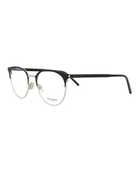 Saint Laurent Saint Laurent Mens Round/Oval Black Black Transparent Fashion Designer Eyewear