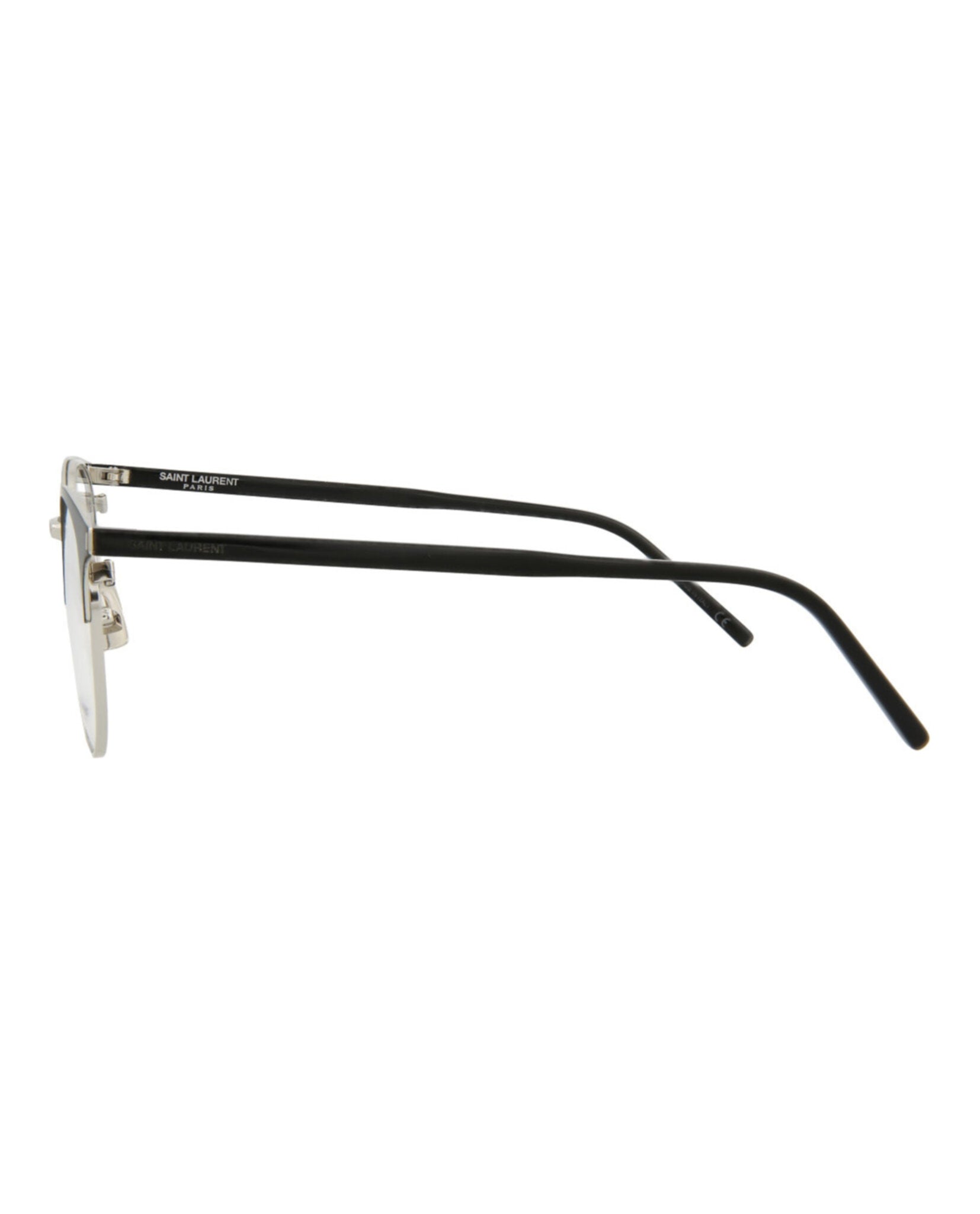 Saint Laurent Saint Laurent Mens Round/Oval Black Black Transparent Fashion Designer Eyewear