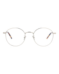 Saint Laurent Mens Round/Oval Silver Silver Transparent Fashion Designer Eyewear