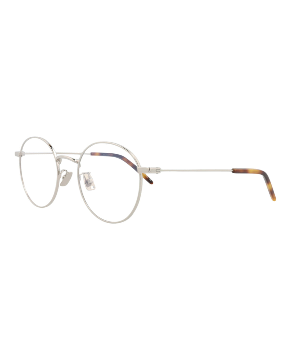 Saint Laurent Mens Round/Oval Silver Silver Transparent Fashion Designer Eyewear