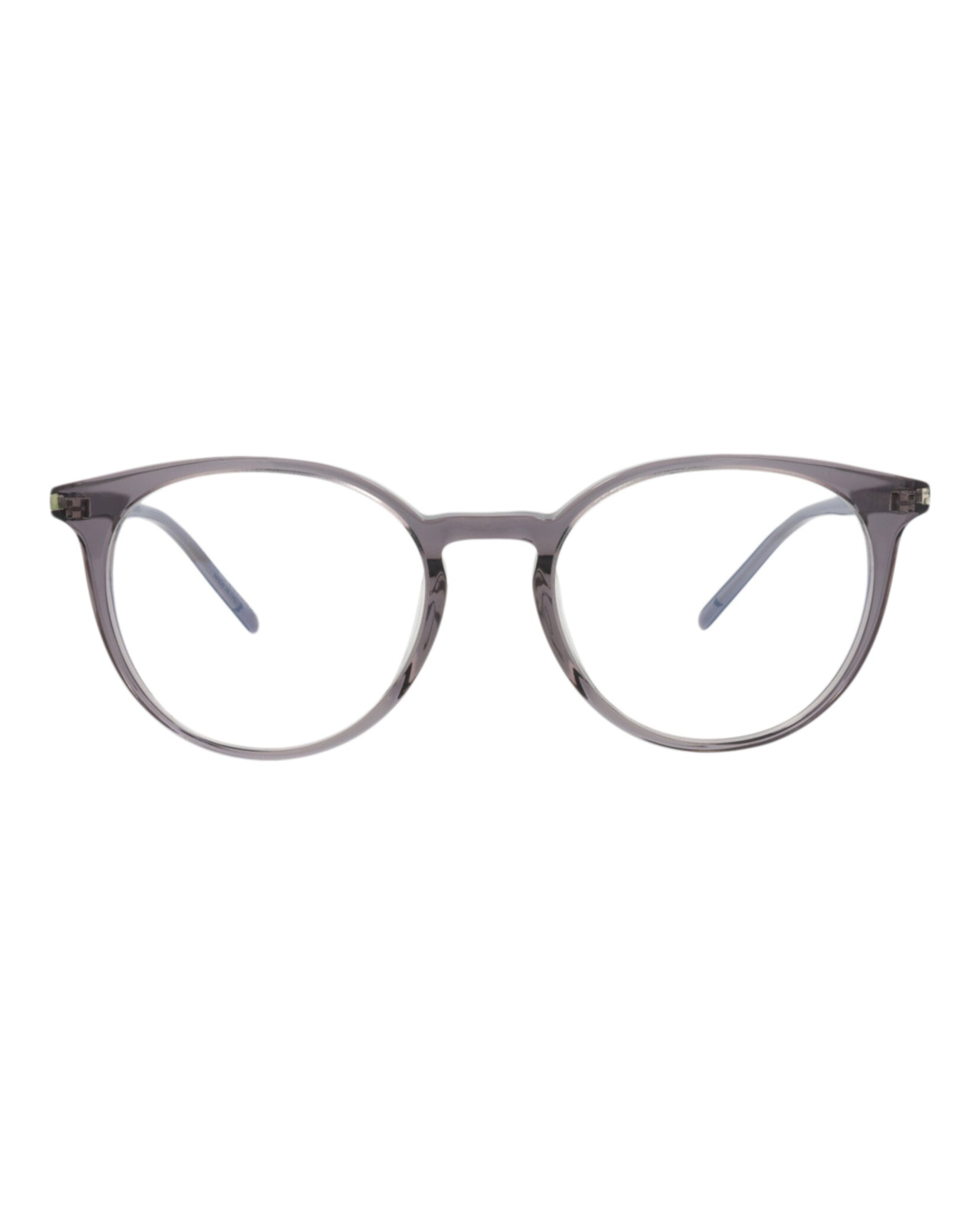 Saint Laurent Saint Laurent Unisex Round/Oval Grey Grey Transparent Fashion Designer Eyewear