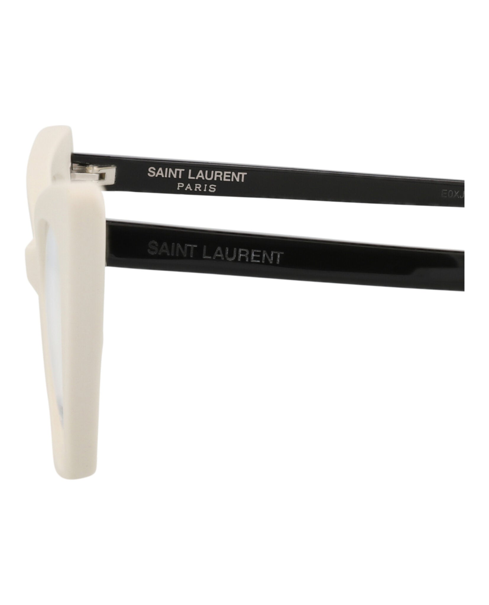 Saint Laurent Womens Cat Eye Ivory Black Transparent Fashion Designer Eyewear