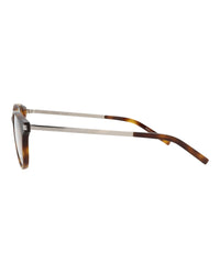 Saint Laurent Saint Laurent Unisex Round/Oval Havana Silver Transparent Fashion Designer Eyewear
