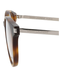 Saint Laurent Saint Laurent Unisex Round/Oval Havana Silver Transparent Fashion Designer Eyewear