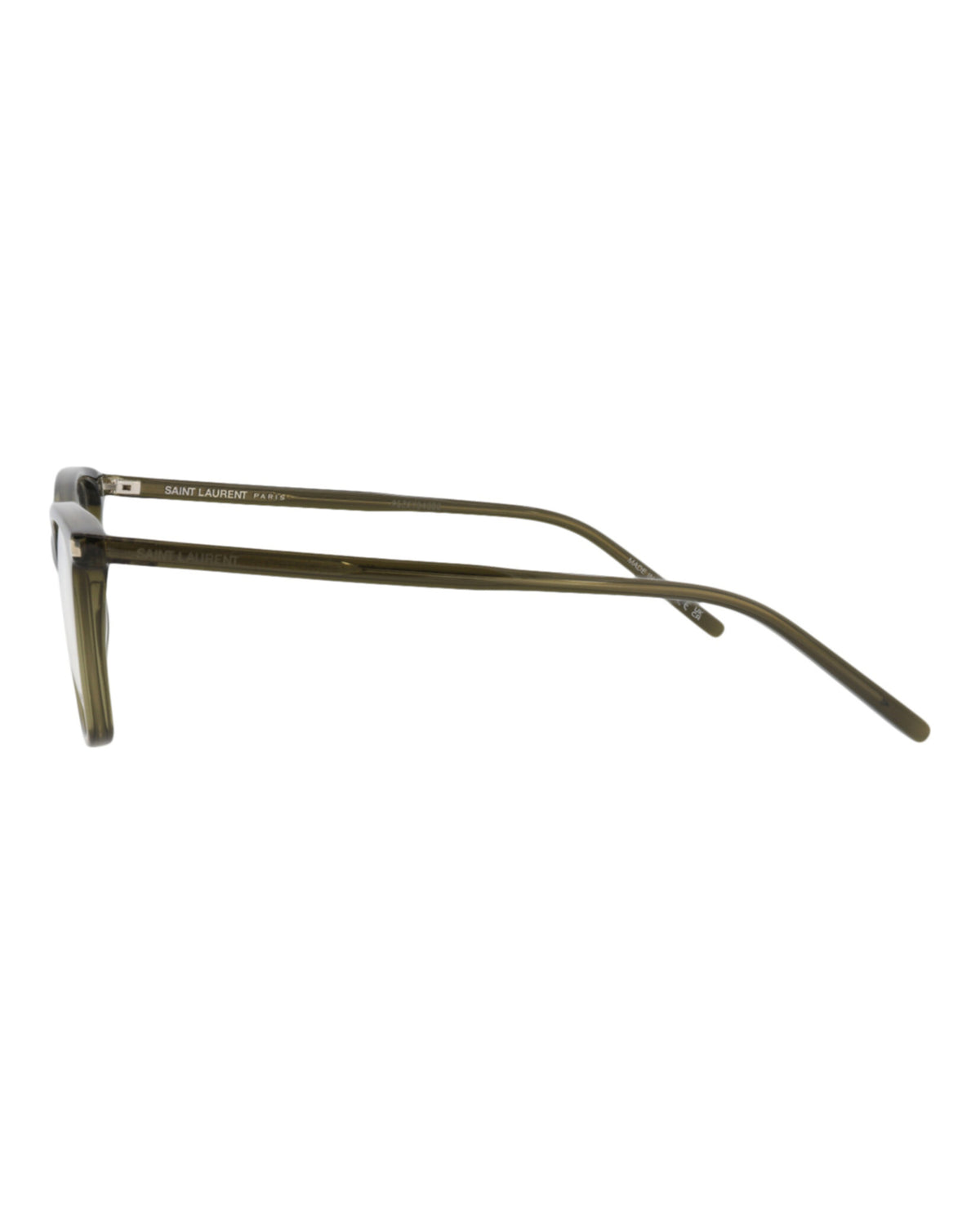 Saint Laurent Womens Cat Eye Green Green Transparent Fashion Designer Eyewear