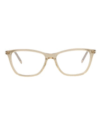 Saint Laurent Womens Cat Eye Brown Brown Transparent Fashion Designer Eyewear