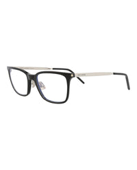 Saint Laurent Mens Square/Rectangle Black Silver Transparent Fashion Designer Eyewear