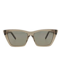 Saint Laurent Saint Laurent Womens Cat Eye Brown Brown Grey Fashion Designer Eyewear