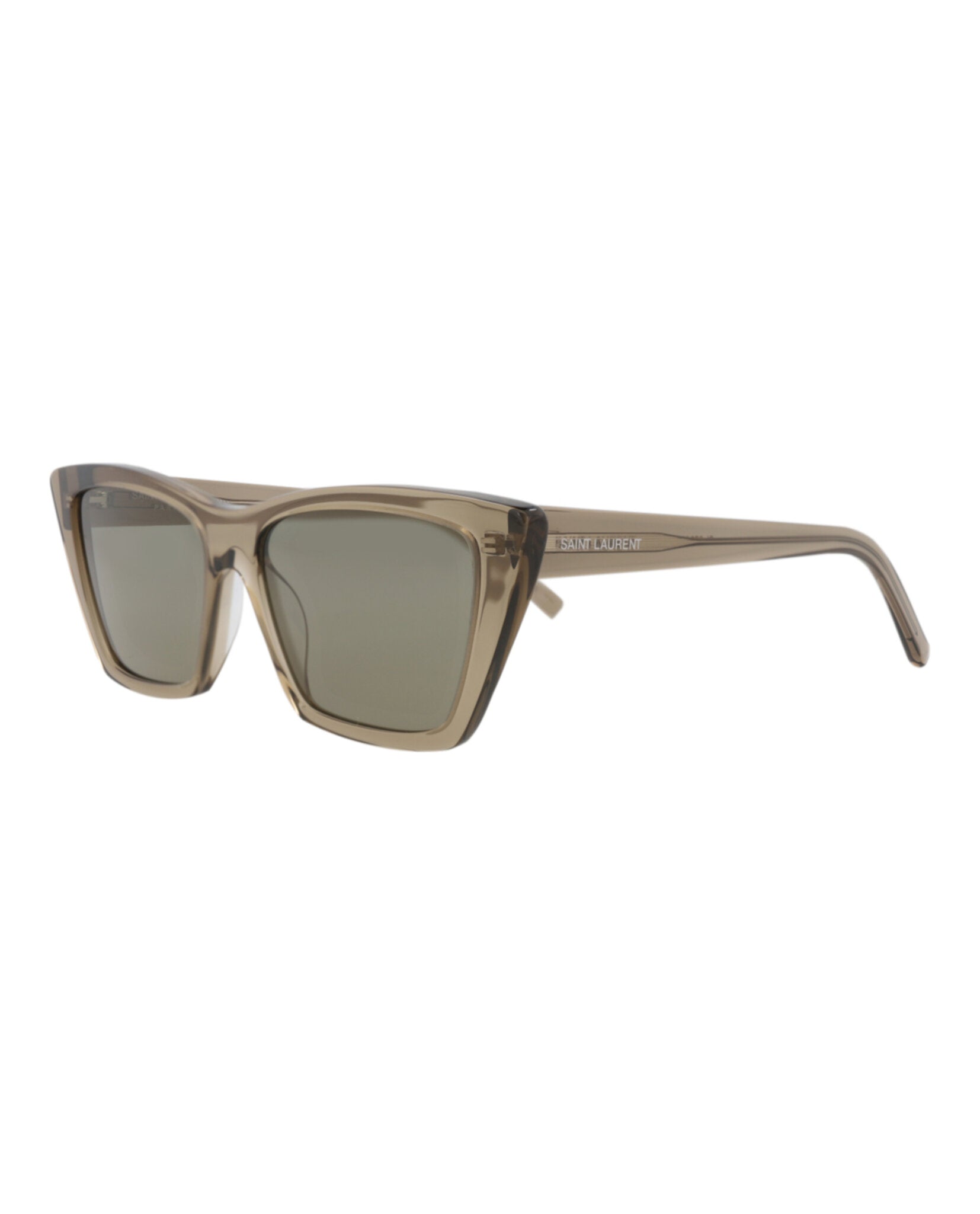 Saint Laurent Saint Laurent Womens Cat Eye Brown Brown Grey Fashion Designer Eyewear