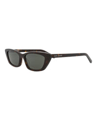 Saint Laurent Womens Cat Eye Havana Havana Grey Fashion Designer Eyewear