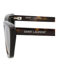 Saint Laurent Womens Cat Eye Havana Havana Grey Fashion Designer Eyewear