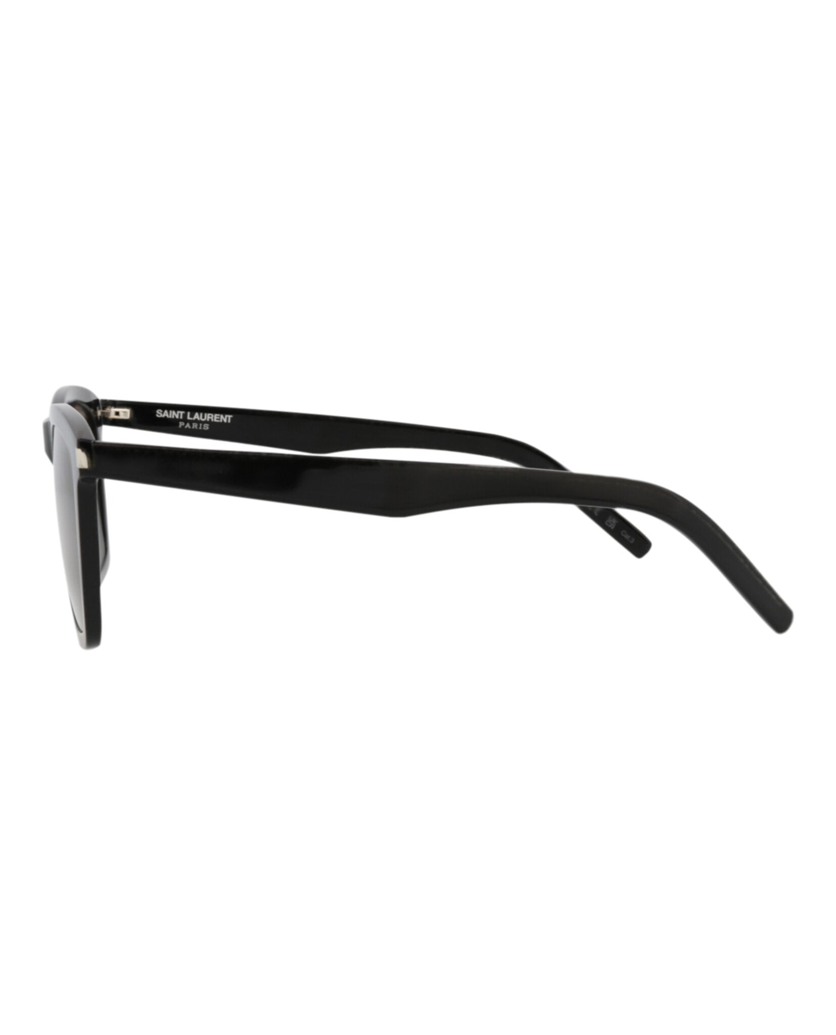 Saint Laurent Mens Square/Rectangle Black Black Grey Fashion Designer Eyewear