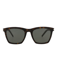 Saint Laurent Mens Square/Rectangle Havana Havana Grey Fashion Designer Eyewear
