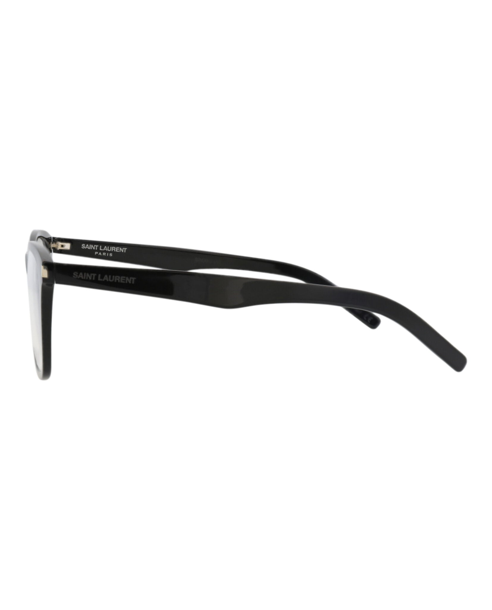 Saint Laurent Saint Laurent Unisex Square/Rectangle Black Black Transparent Fashion Designer Eyewear