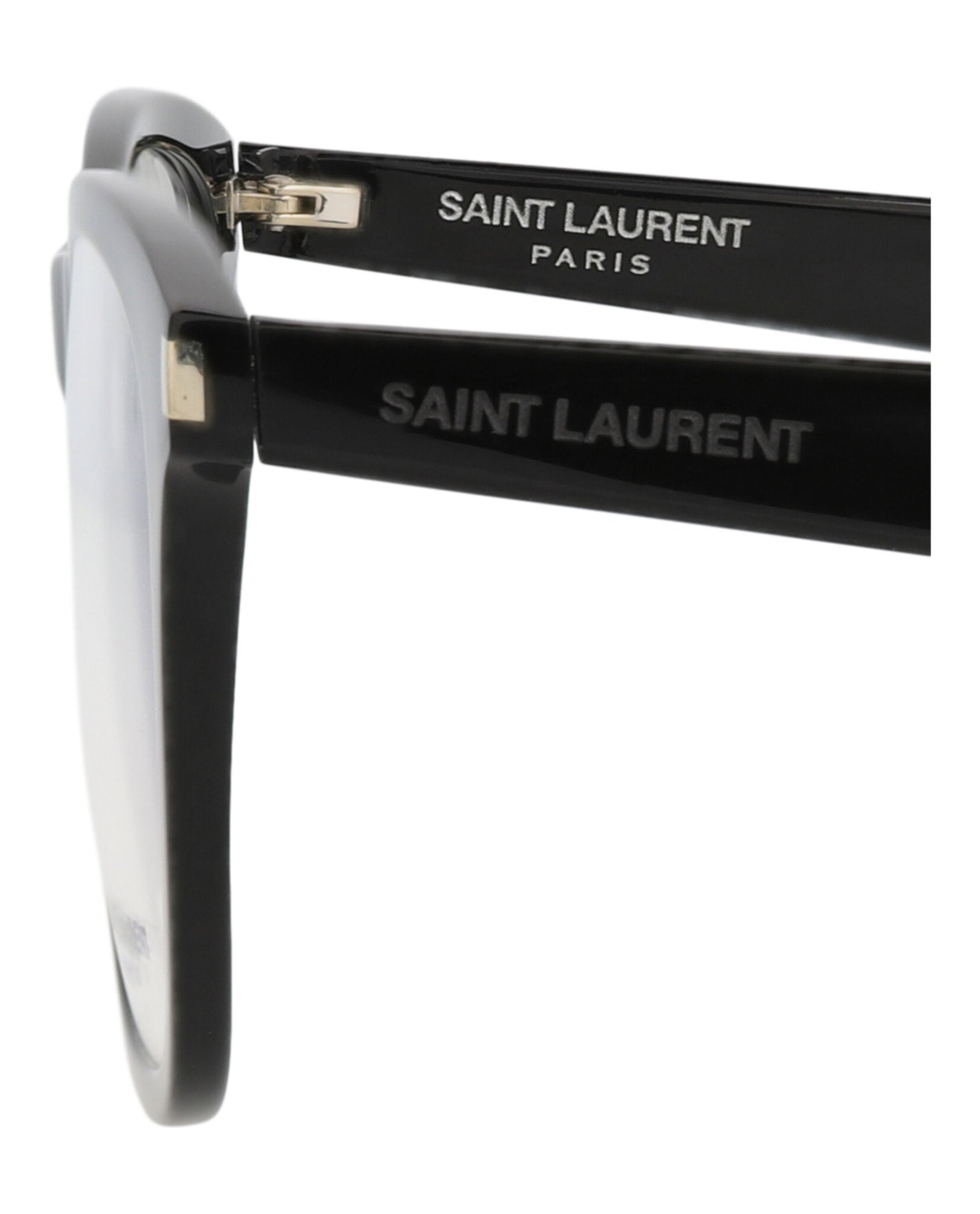Saint Laurent Saint Laurent Unisex Square/Rectangle Black Black Transparent Fashion Designer Eyewear