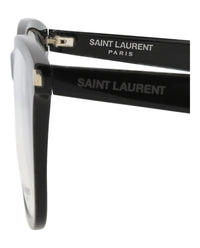 Saint Laurent Saint Laurent Unisex Square/Rectangle Black Black Transparent Fashion Designer Eyewear