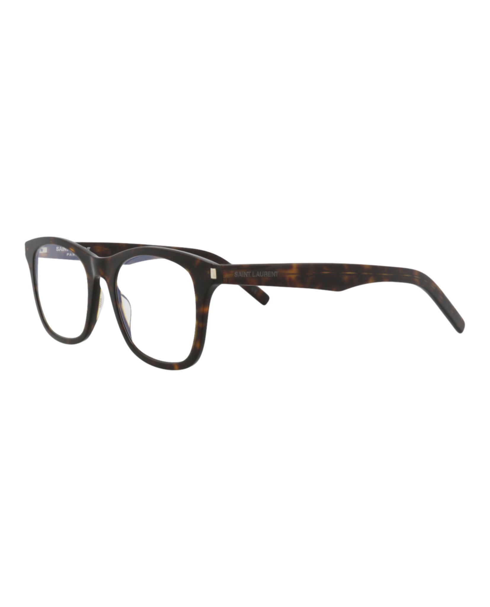 Saint Laurent Unisex Square/Rectangle Havana Havana Transparent Fashion Designer Eyewear