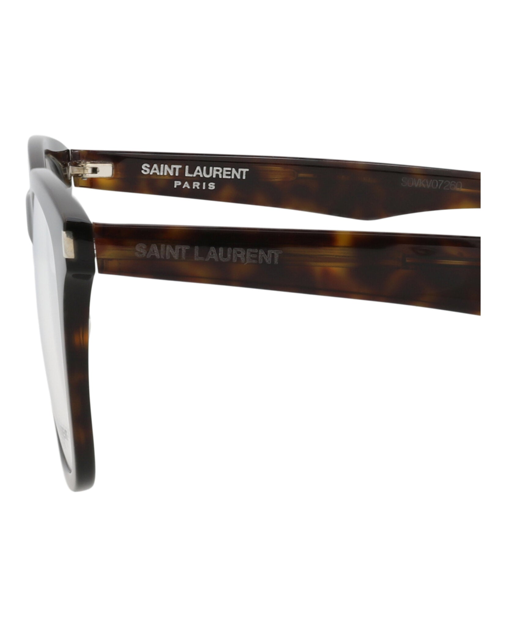 Saint Laurent Unisex Square/Rectangle Havana Havana Transparent Fashion Designer Eyewear