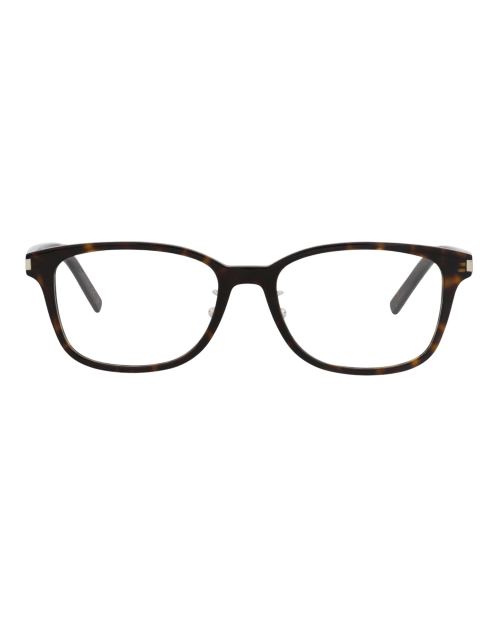 Saint Laurent Saint Laurent Unisex Square/Rectangle Havana Havana Transparent Fashion Designer Eyewear