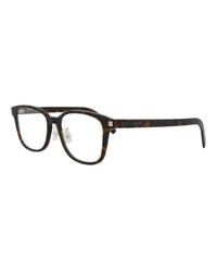 Saint Laurent Saint Laurent Unisex Square/Rectangle Havana Havana Transparent Fashion Designer Eyewear
