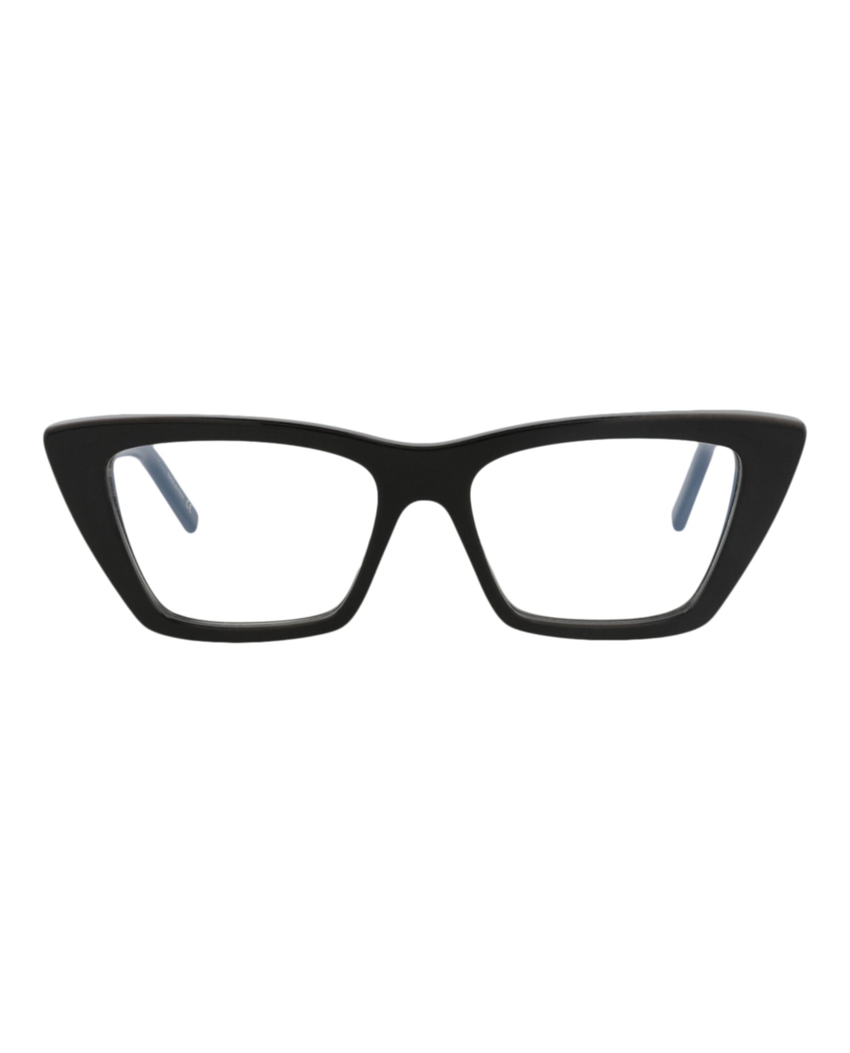 Saint Laurent Saint Laurent Womens Cat Eye Black Black Transparent Fashion Designer Eyewear