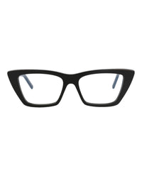 Saint Laurent Saint Laurent Womens Cat Eye Black Black Transparent Fashion Designer Eyewear