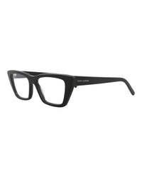 Saint Laurent Saint Laurent Womens Cat Eye Black Black Transparent Fashion Designer Eyewear