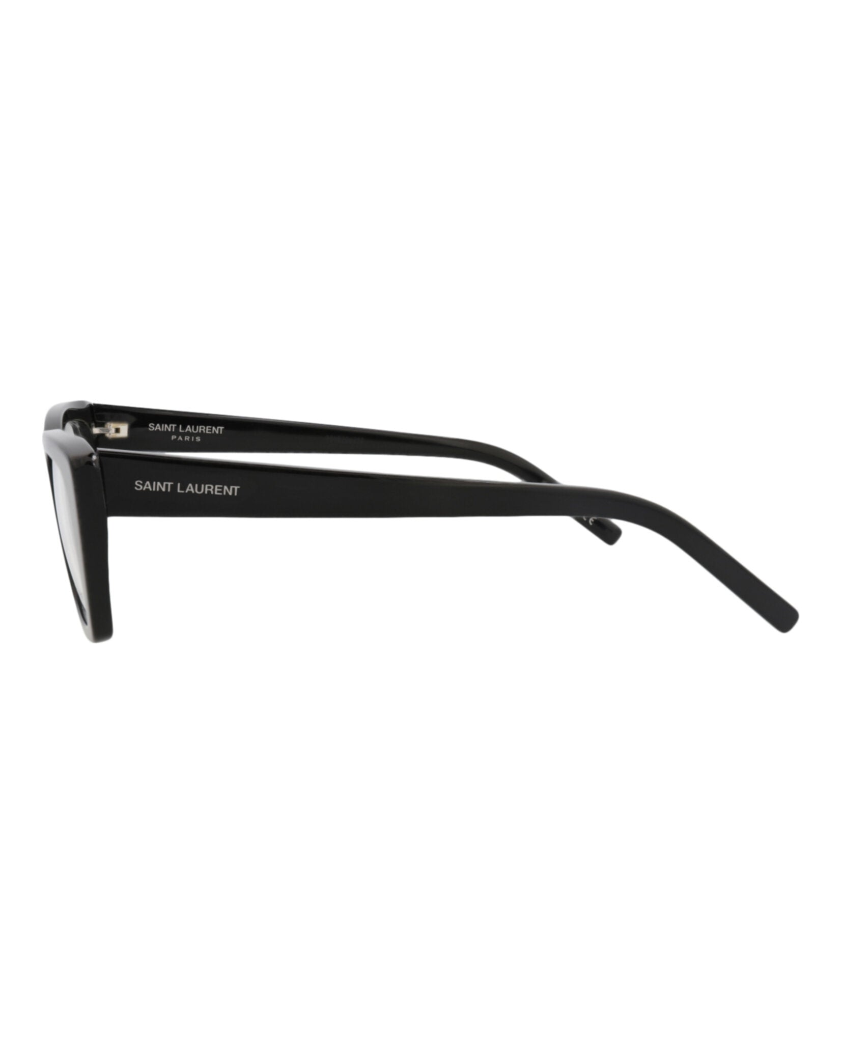 Saint Laurent Saint Laurent Womens Cat Eye Black Black Transparent Fashion Designer Eyewear