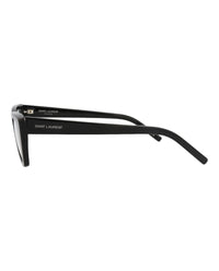 Saint Laurent Saint Laurent Womens Cat Eye Black Black Transparent Fashion Designer Eyewear