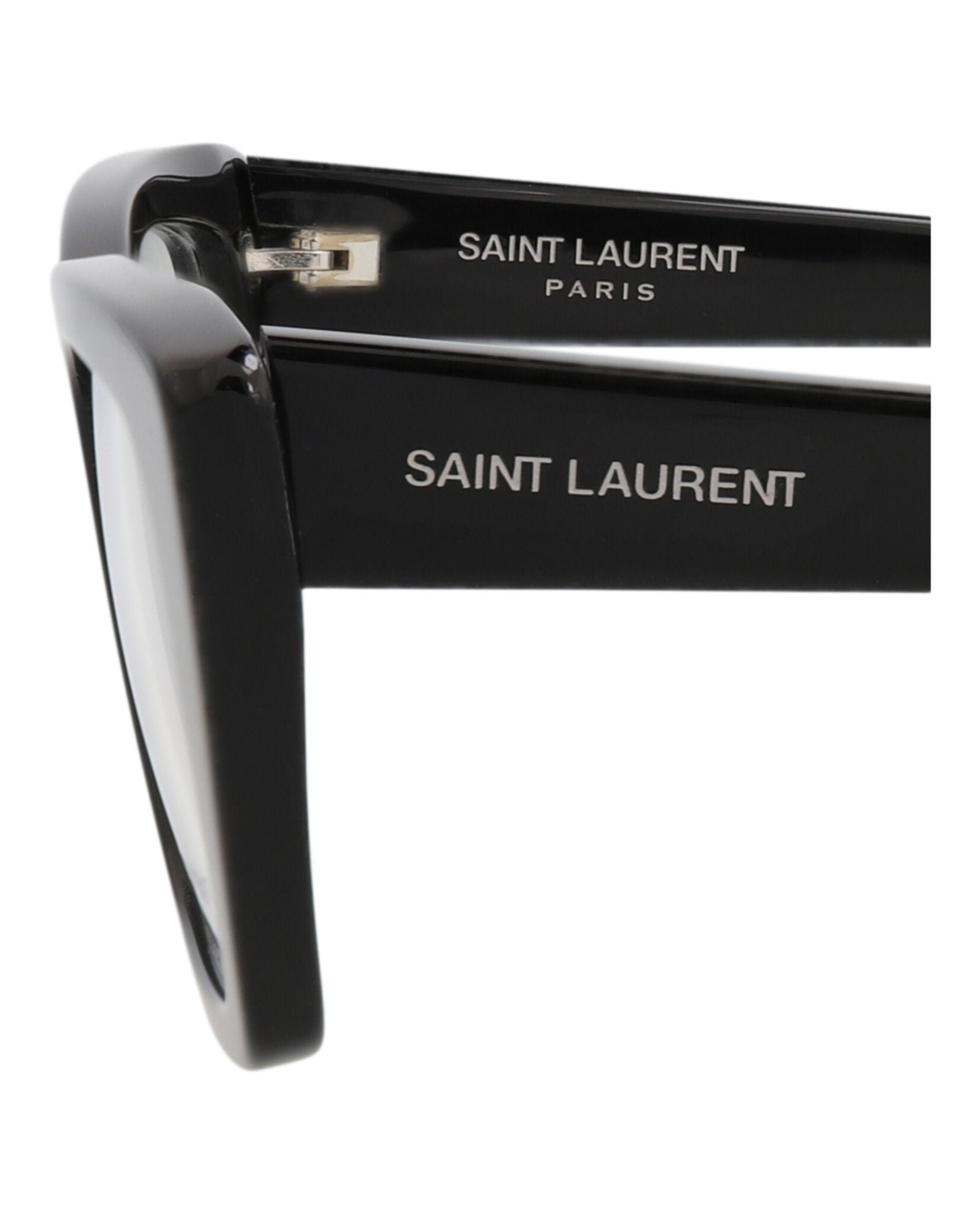 Saint Laurent Saint Laurent Womens Cat Eye Black Black Transparent Fashion Designer Eyewear