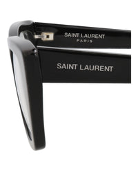 Saint Laurent Saint Laurent Womens Cat Eye Black Black Transparent Fashion Designer Eyewear