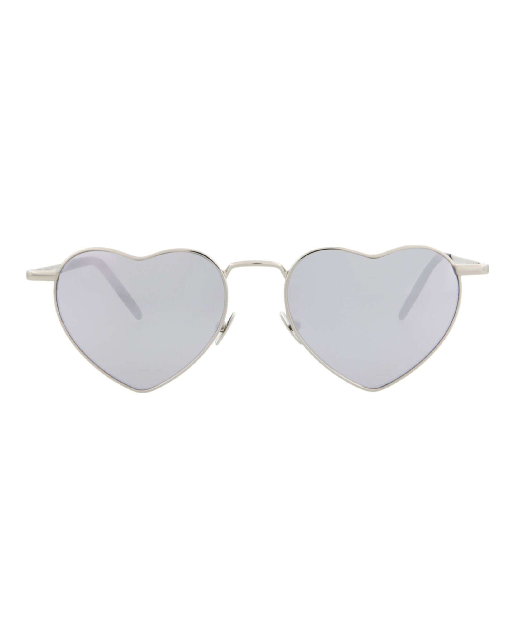 Saint Laurent Unisex Cat Eye Silver Silver Silver Fashion Designer Eyewear Silver Silver Silver