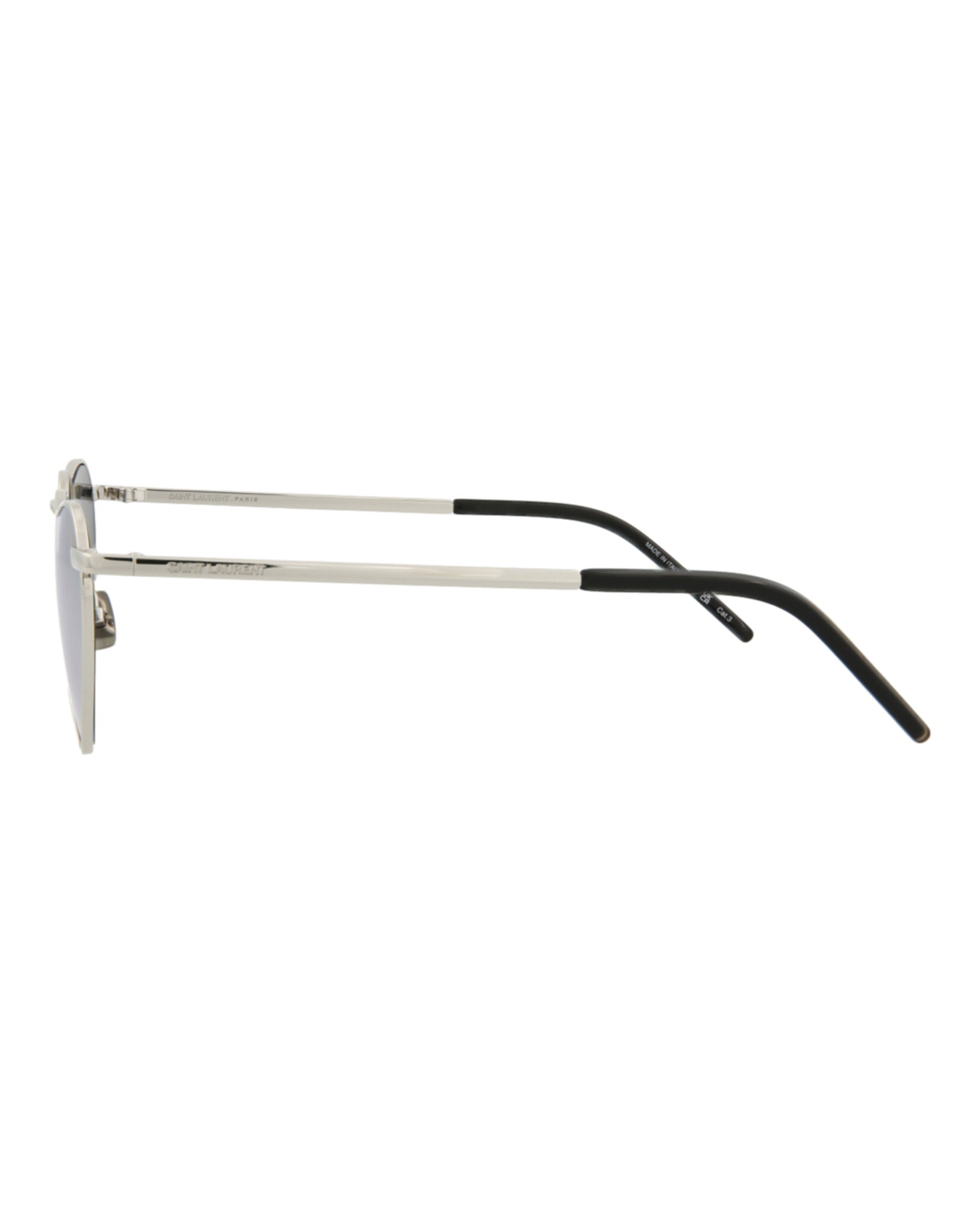 Saint Laurent Unisex Cat Eye Silver Silver Silver Fashion Designer Eyewear